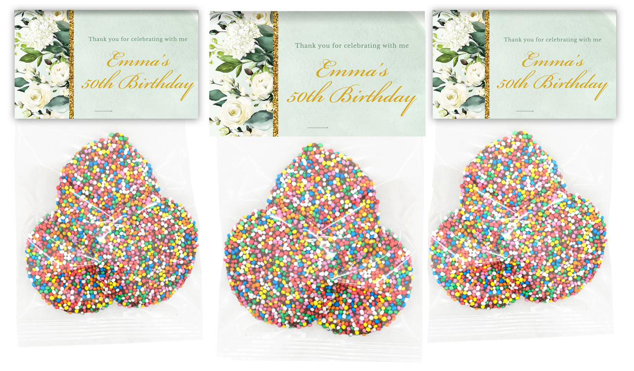 Elegant Greenery Personalised Speckle Bags