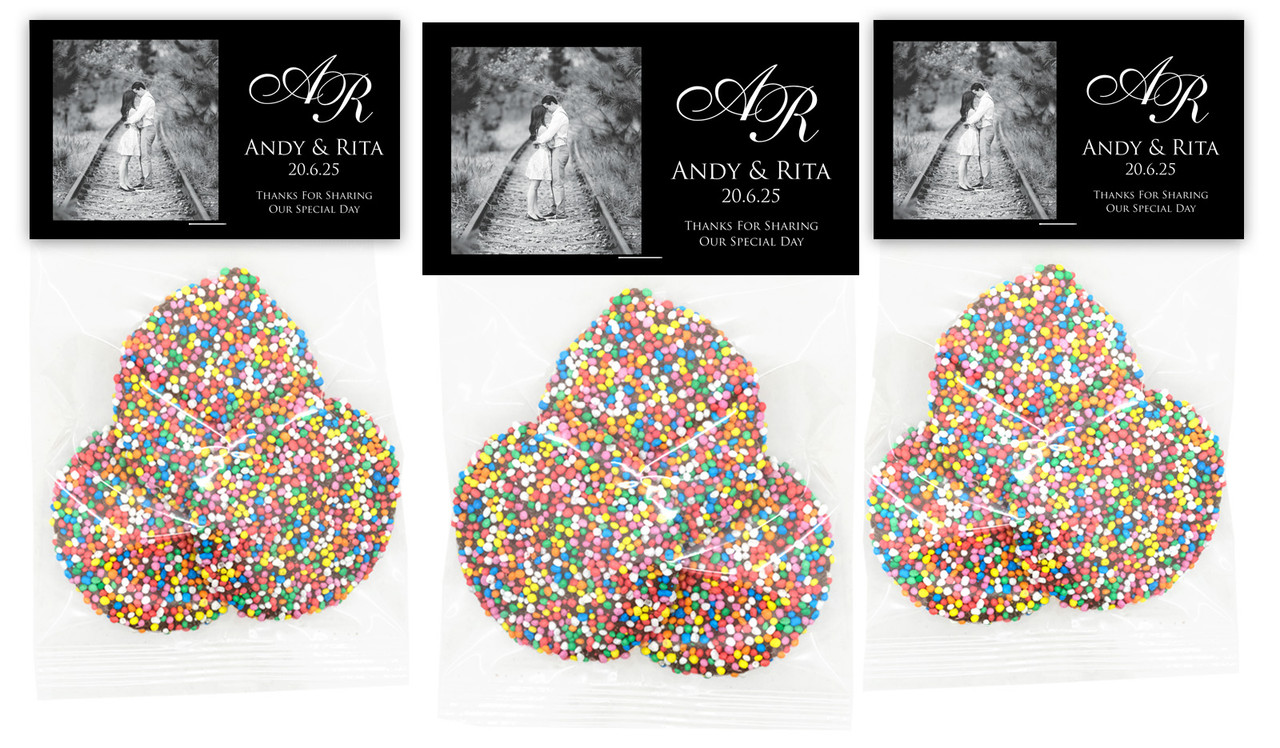 Add A Photo Black Wedding Personalised Speckle Bag