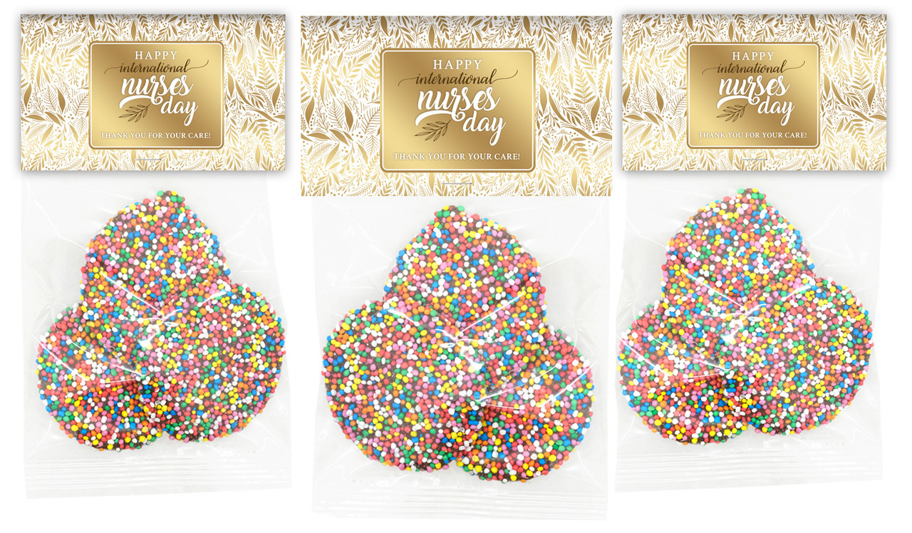 Seamless Gold Leaves Nurses Day Personalised Speckle Bags