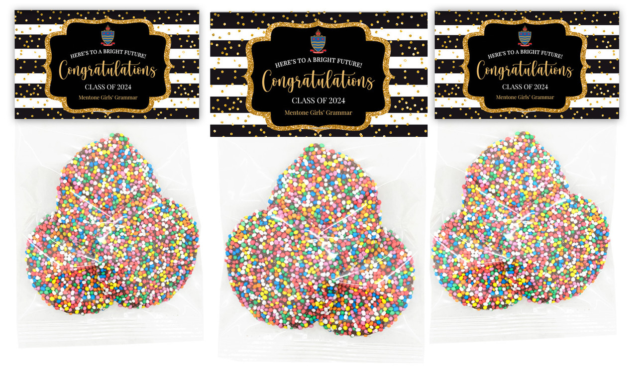 Confetti Stripe Graduation Personalised Speckle Bag