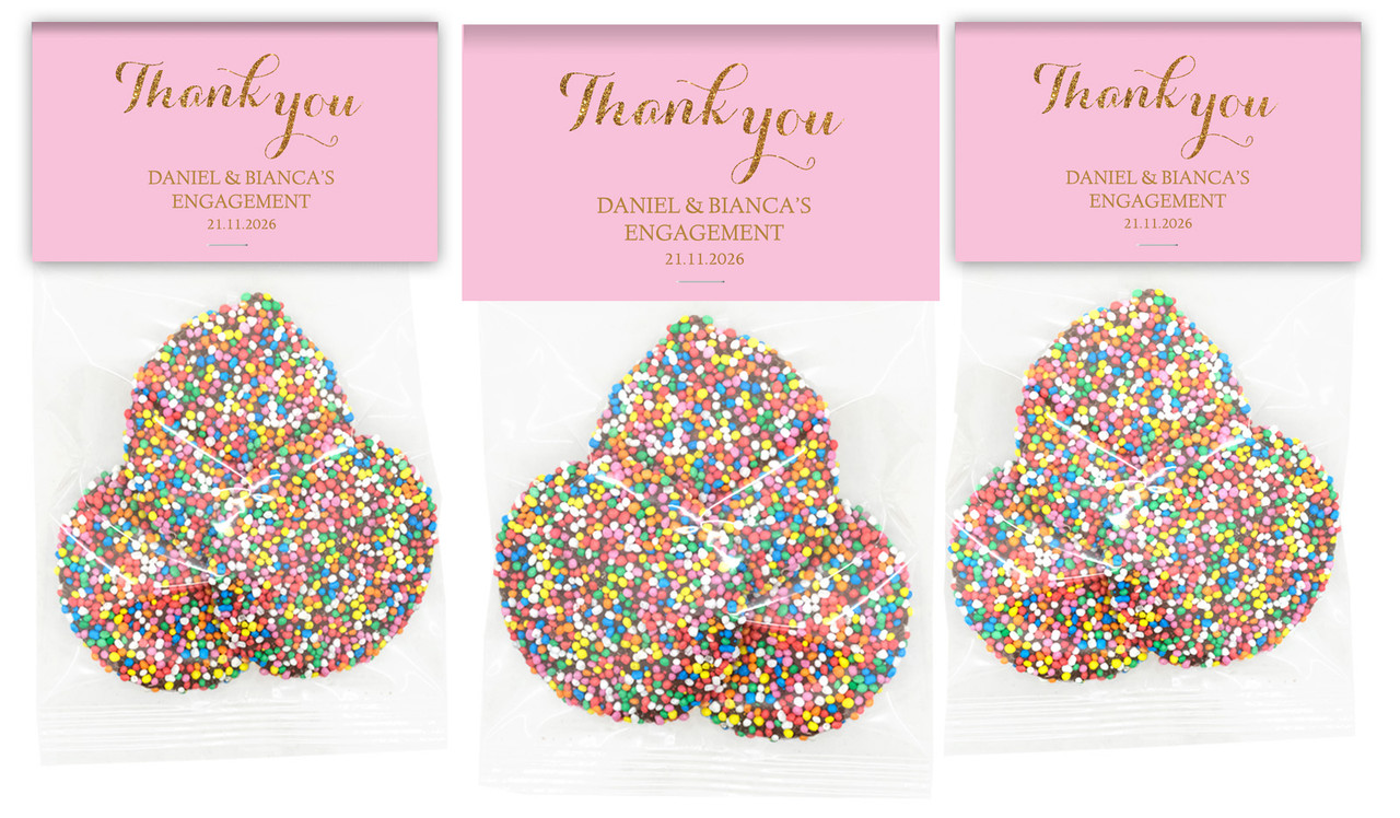Golden Thank You Custom Engagement Speckle Bag