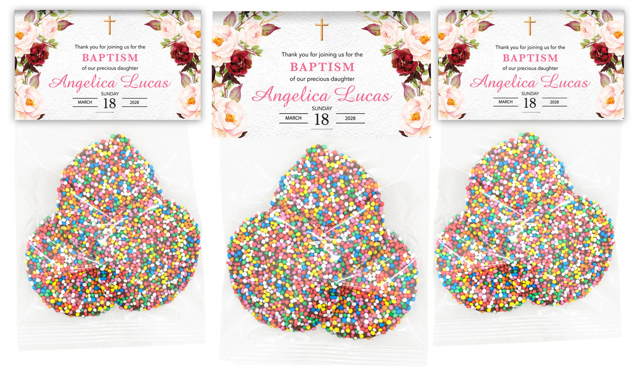 Pink Masala Personalised Christening Speckle Bag