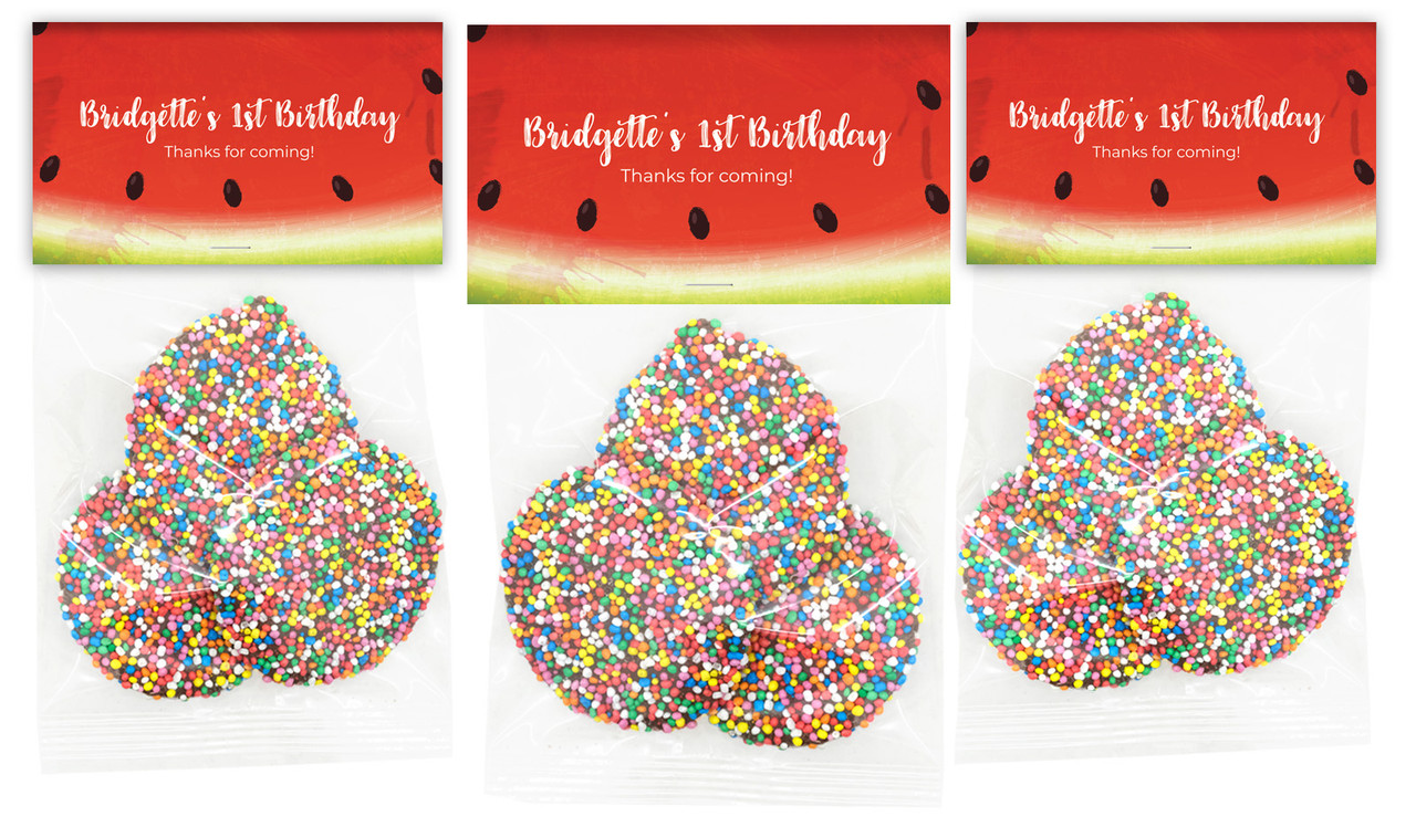 Watermelon Party Birthday Party Personalised Speckle Bags