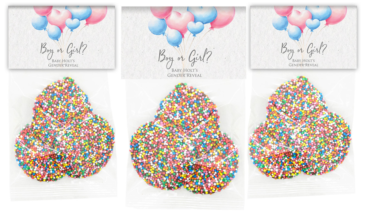 Balloons Gender Reveal Speckle Bag