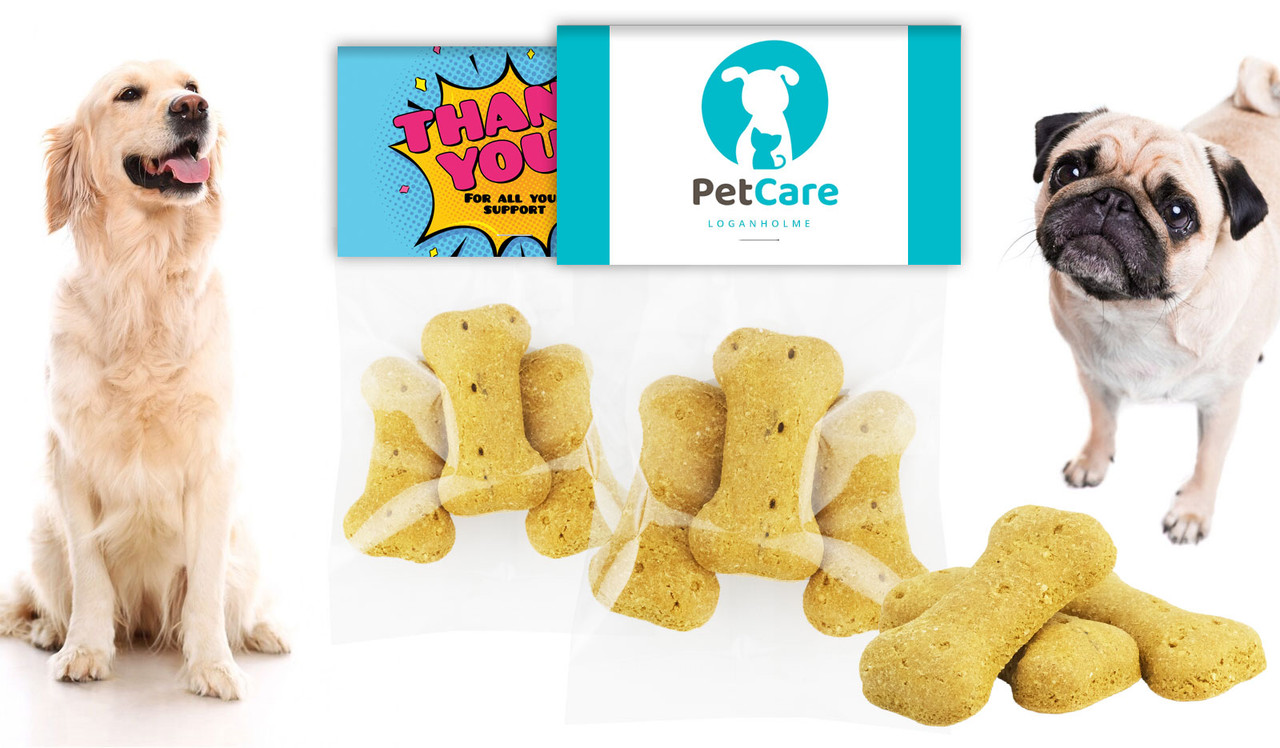 Branded Dog Treat Bags With Topper