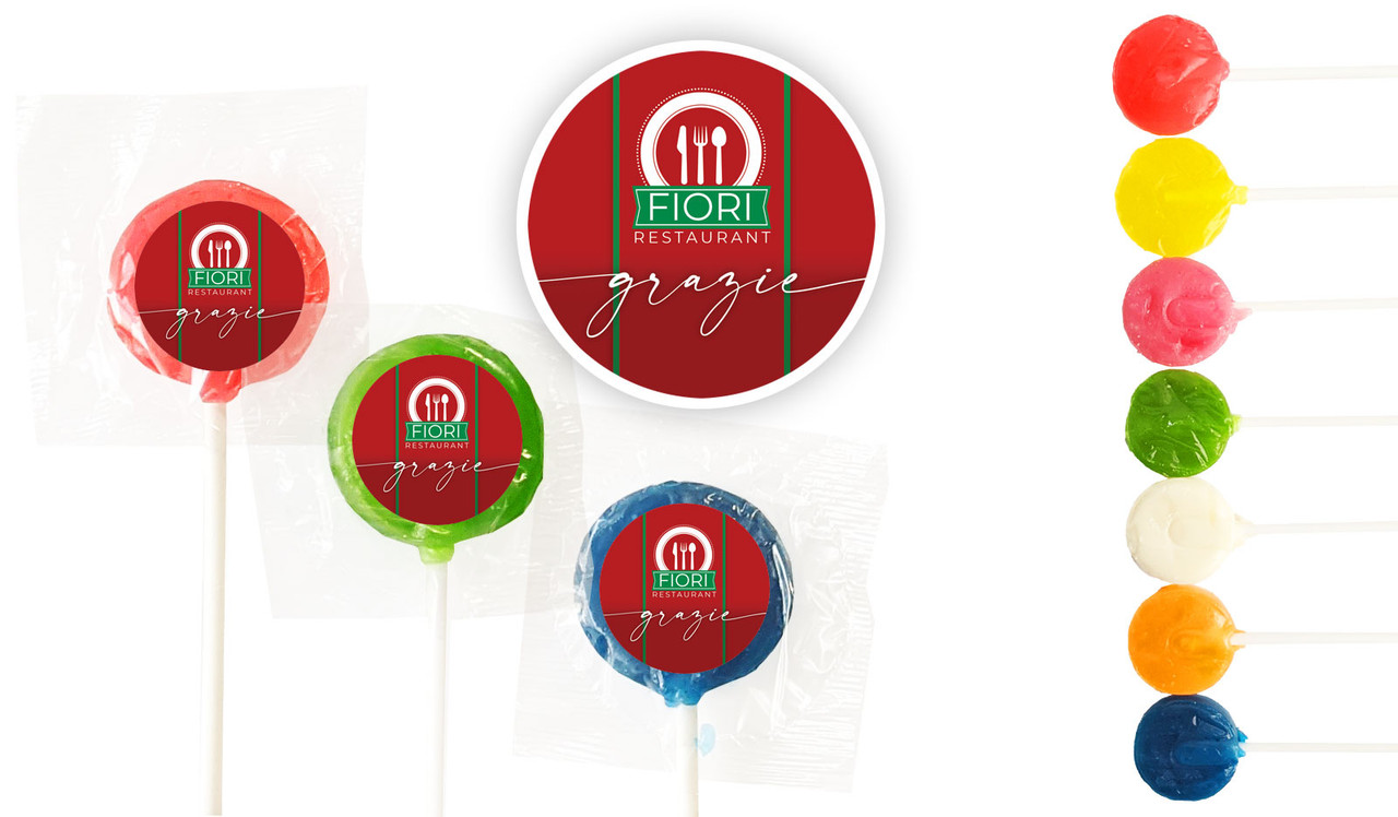 Restaurant And Cafe Branded 3cm Mini Lollipops