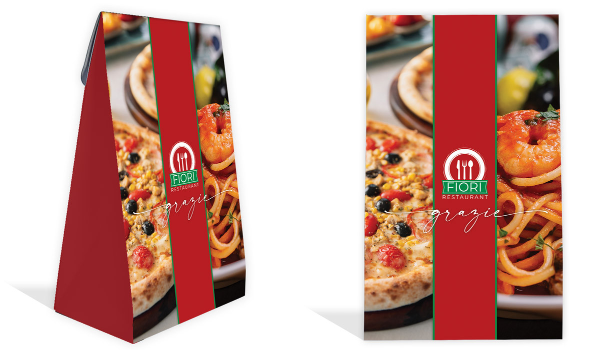 Restaurant And Cafe Branded Gusset Favour Bags