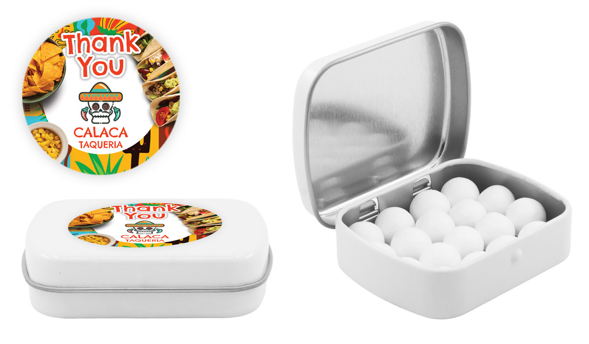 Restaurant And Cafe Branded Mint Tins With Mints Included