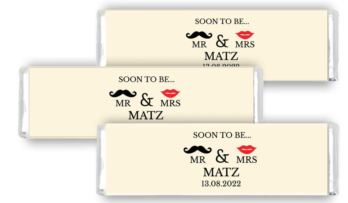 Mr And Mrs Personalised Engagement Cadbury Chocolate Bar