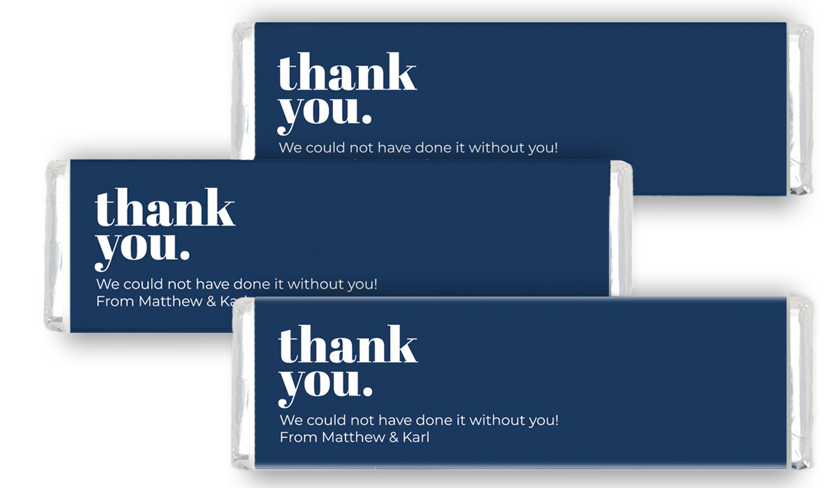 Bold Personalised Thank You Cadbury Chocolate Bar