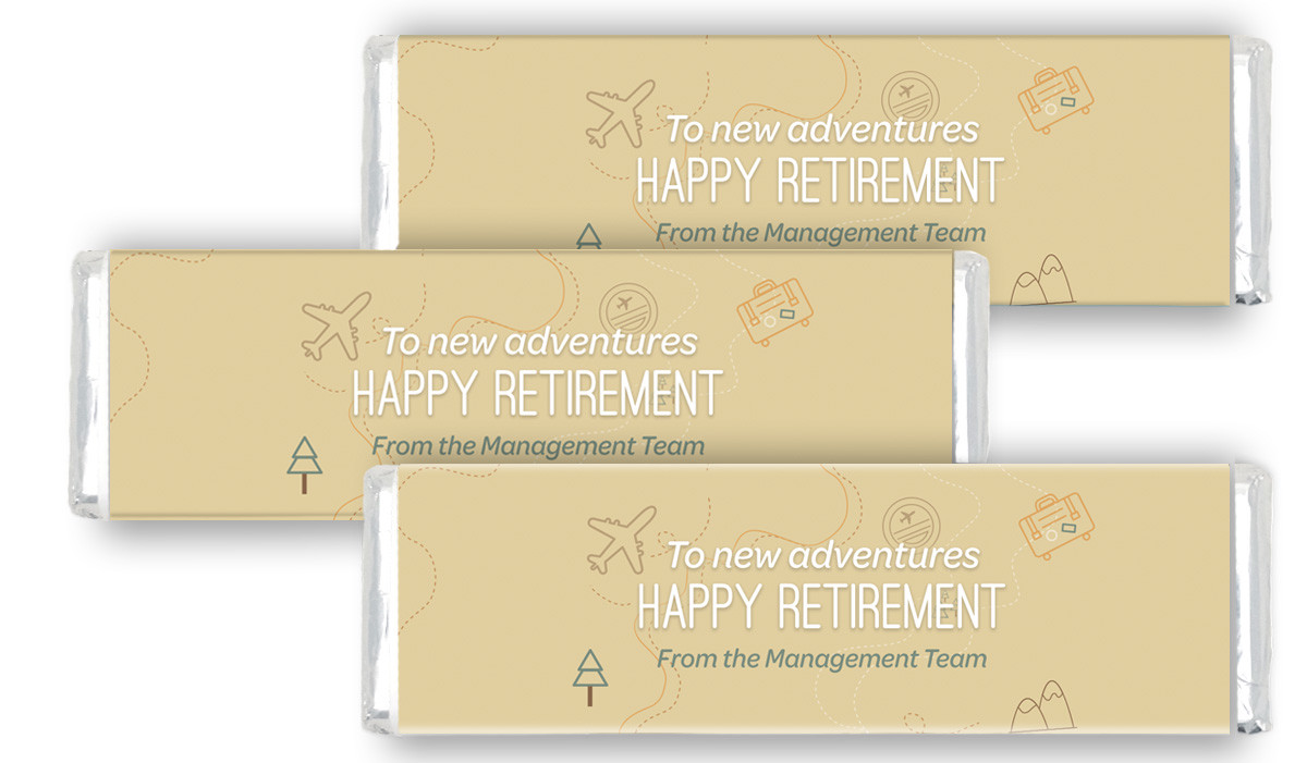 Travel Map Retirement Custom Cadbury Chocolate Bar