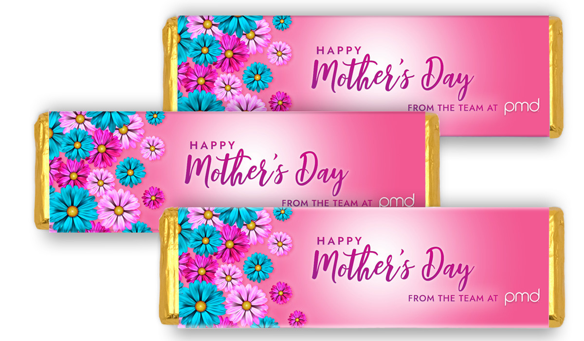 Gerberas Mother's Day Custom Cadbury Chocolate Bar