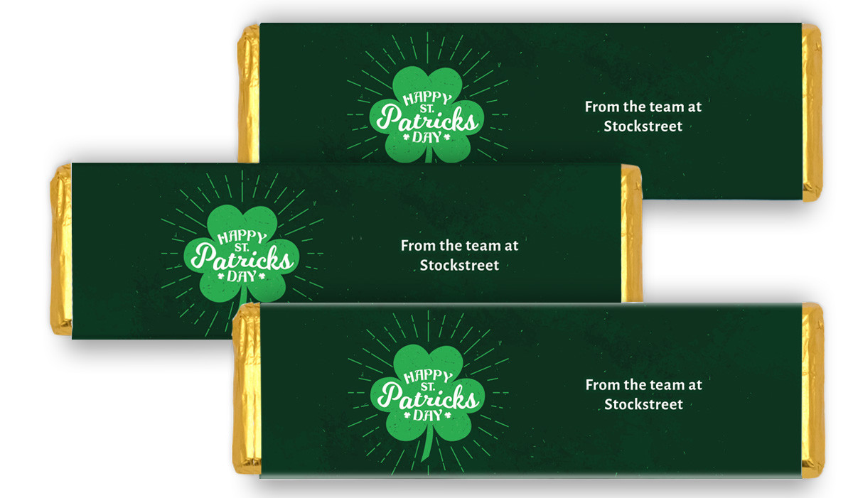 Shamrock Personalised St Patrick's Day Cadbury Chocolate Bar