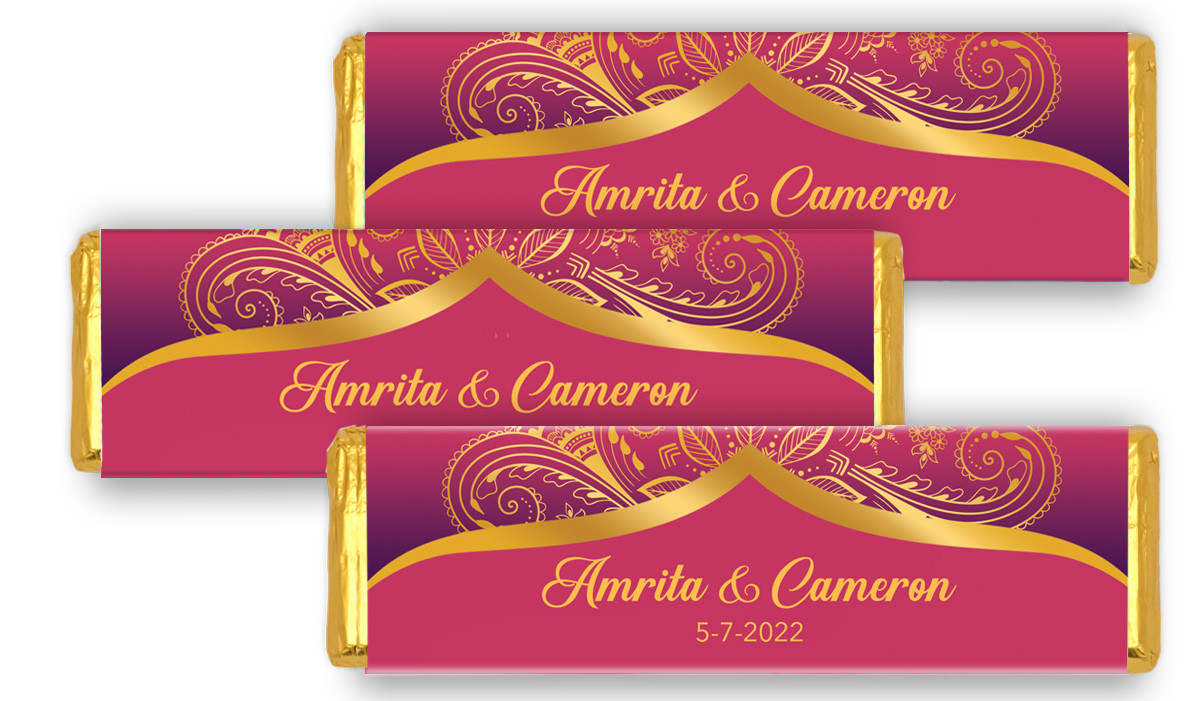 Regal Pink And Gold Personalised Cadbury Chocolate Bar