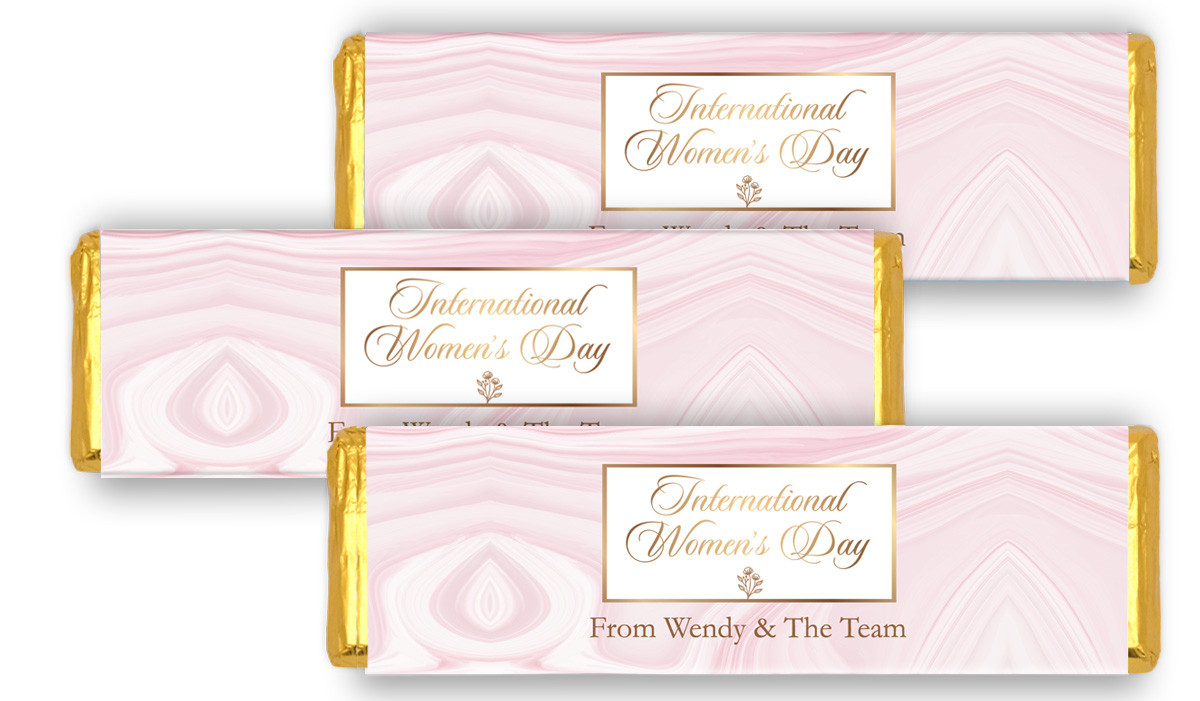Pink Marble International Women's Day Cadbury Chocolate Bar