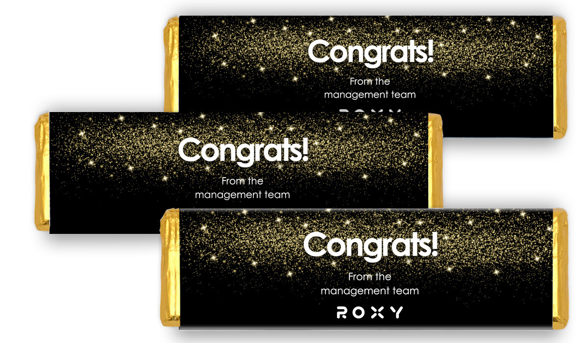 Gold Dust Congratulations Personalised Cadbury Chocolate Bar