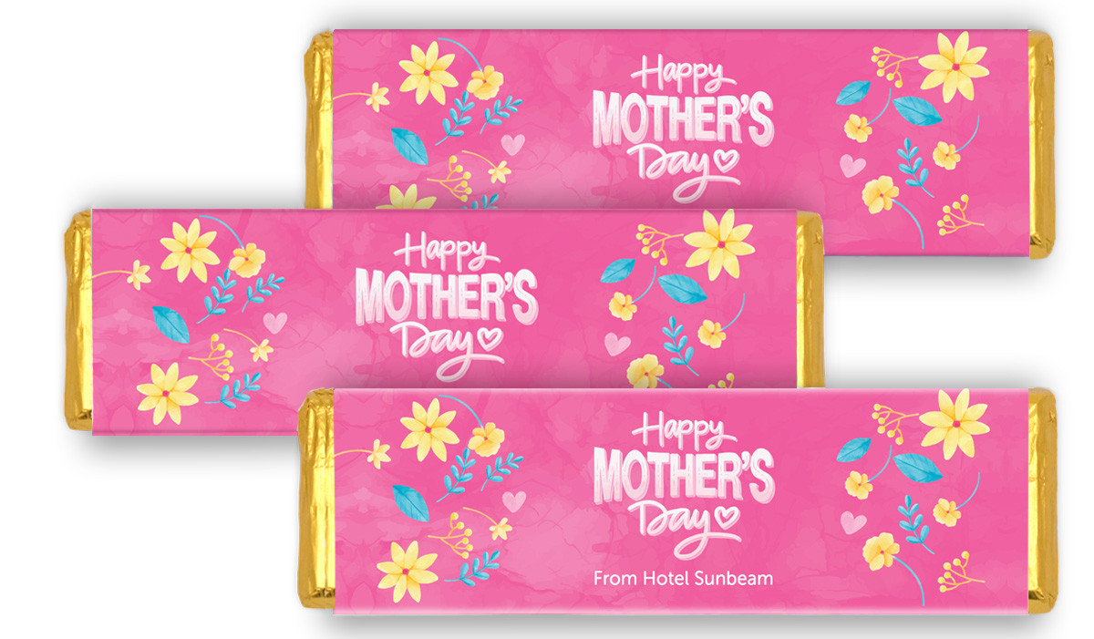Lively Pink Mother's Day Cadbury Chocolate Bar