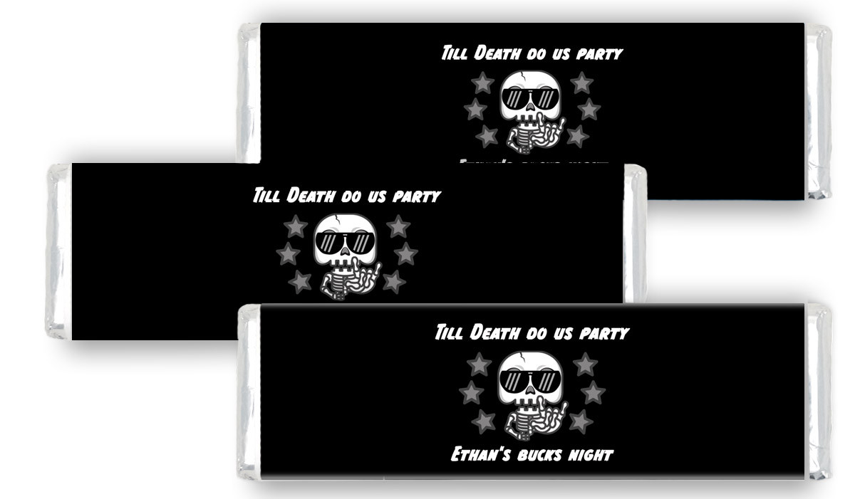 Till Death Bucks Night Personalised Cadbury Chocolate Bar