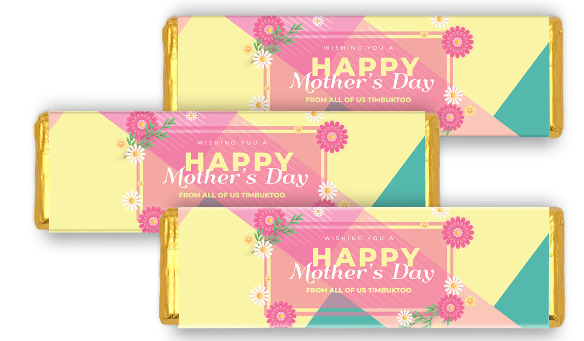 Bold Colours Mother's Day Custom Cadbury Chocolate Bar