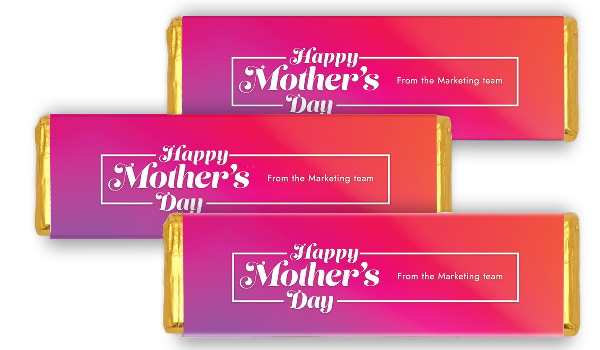 Pink And Purple Mother's Day Custom Cadbury Chocolate Bar