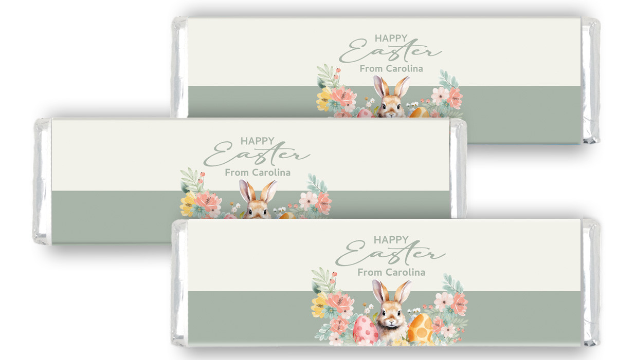 Forest Rabbit Easter Personalised Cadbury Chocolate Bar