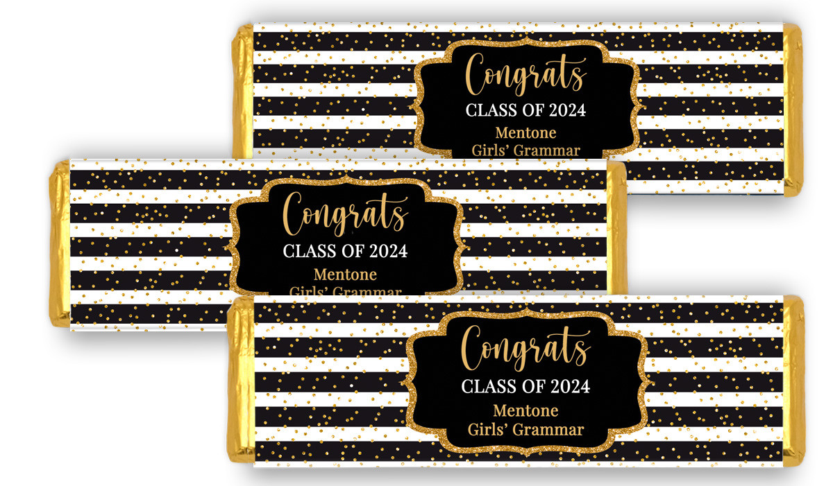 Confetti Stripe Graduation Cadbury Chocolate Bar