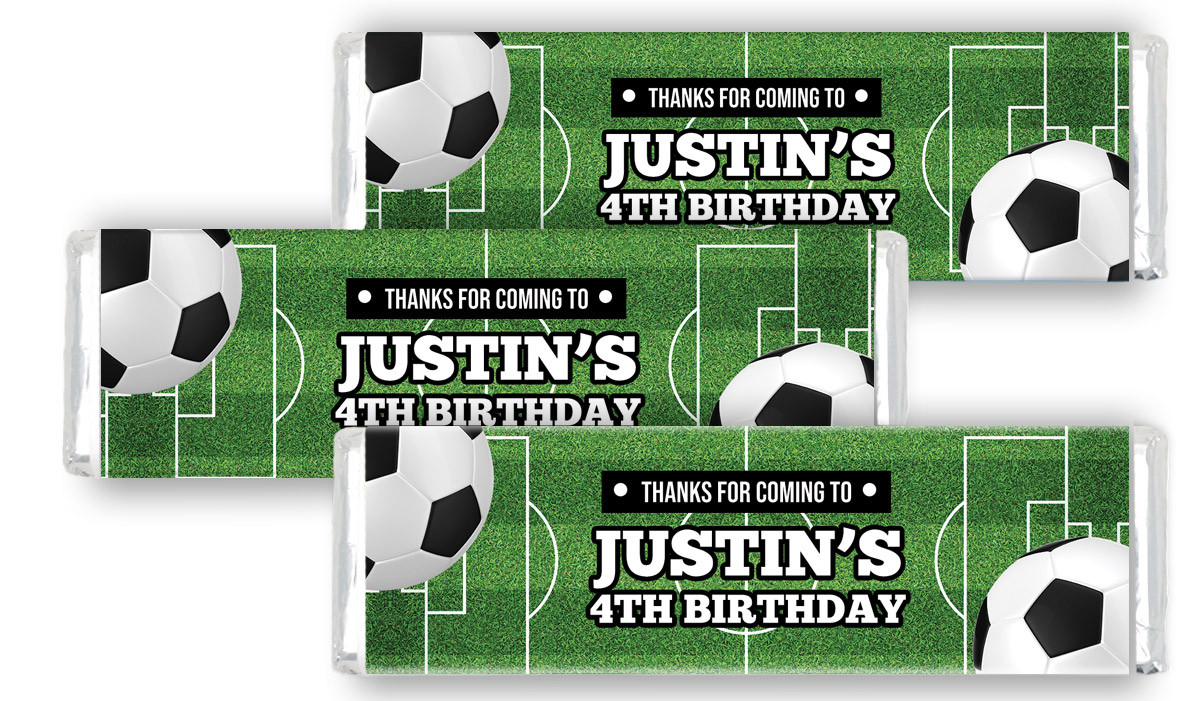 Soccer Birthday Personalised Cadbury Chocolate Bar