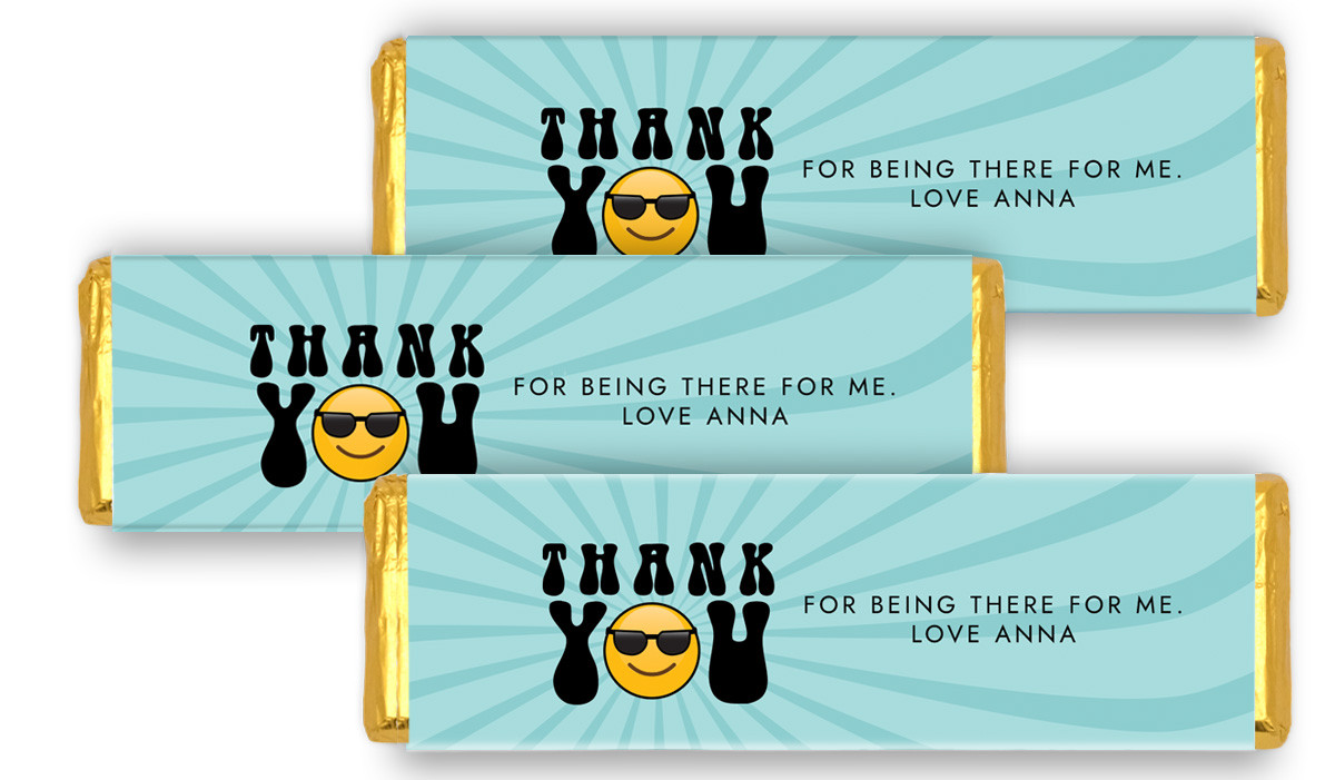 Emoji Personalised Thank You Cadbury Chocolate Bar