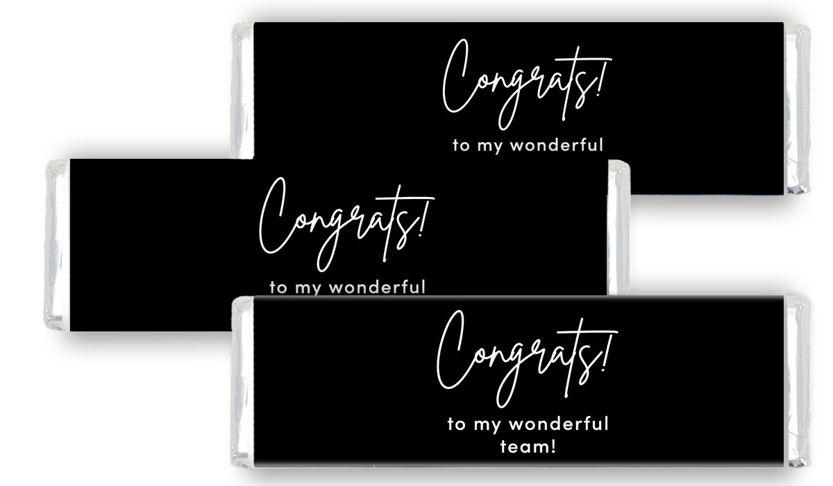 Signature Black Congratulations Personalised Cadbury Chocolate Bar