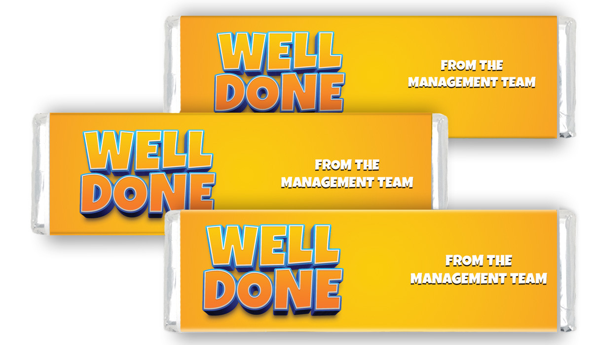 Big Orange Congratulations Personalised Cadbury Chocolate Bar