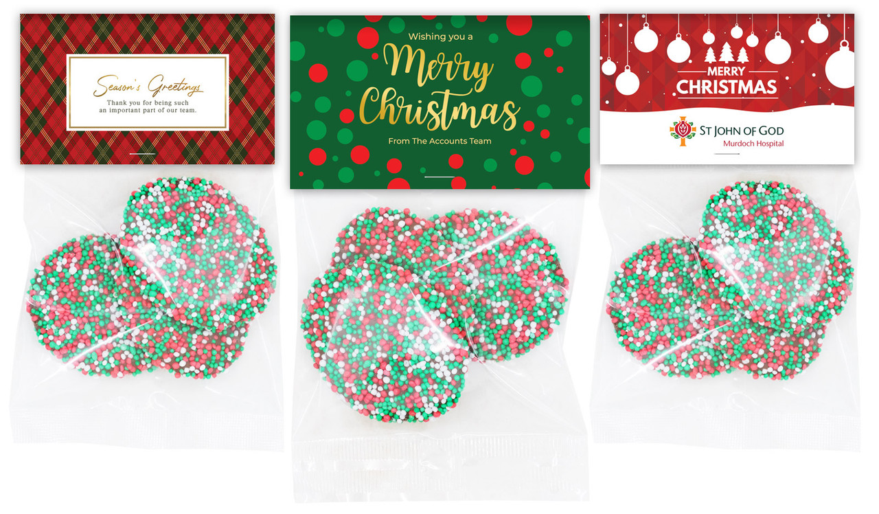 Festive Chocolate Speckle Bag With Topper Incl. 3 Speckles (55g)