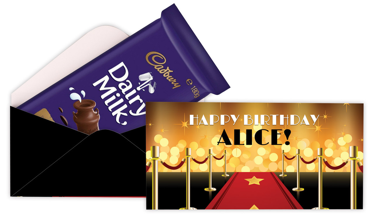Hollywood Personalised Birthday Cadbury Bar Box (Box Only)