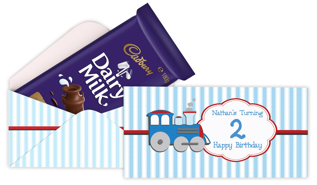 Toy Train Personalised Birthday Cadbury Bar Box (Box Only)