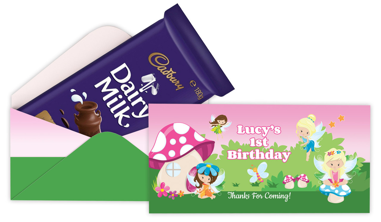 Fairy Garden Personalised Cadbury Bar Box (Box Only)