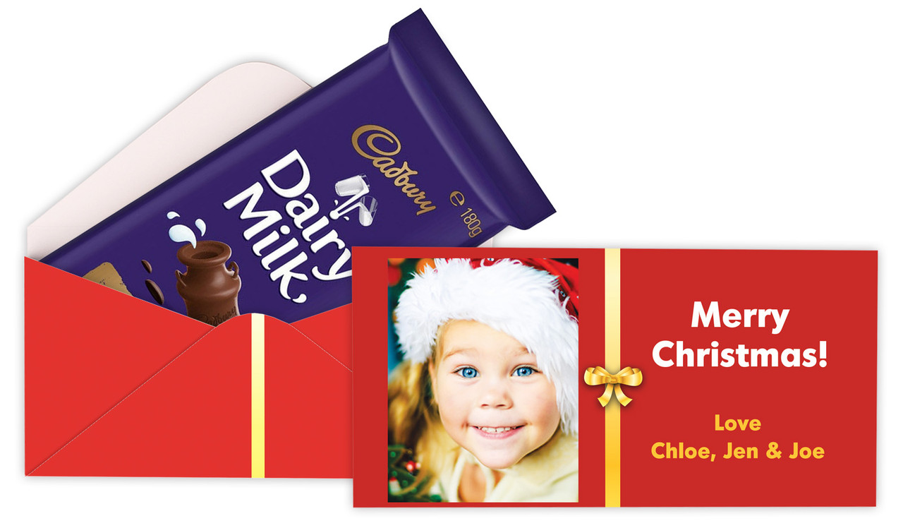 Add A Photo Christmas Personalised Cadbury Bar Box (Box Only)