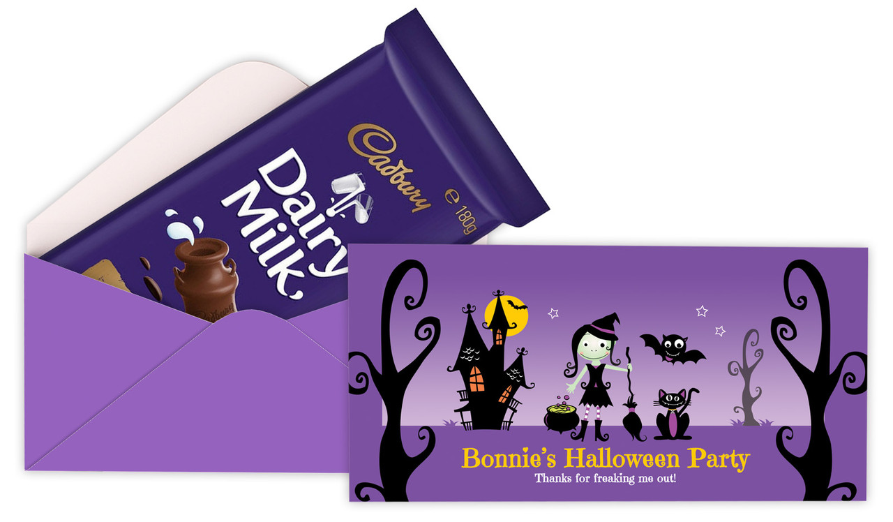 Halloween Witch Personalised Cadbury Bar Box (Box Only)