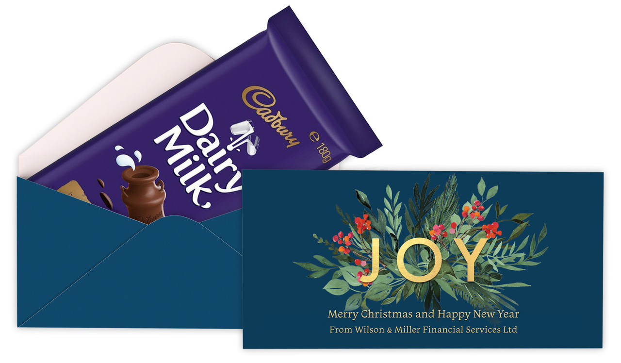 Joy Custom Christmas Cadbury Bar Box