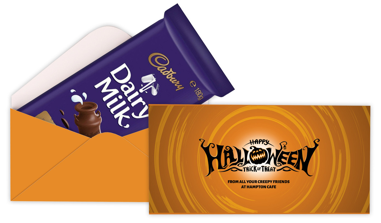 Halloween Script Personalised Halloween Cadbury Bar Box (Box Only)