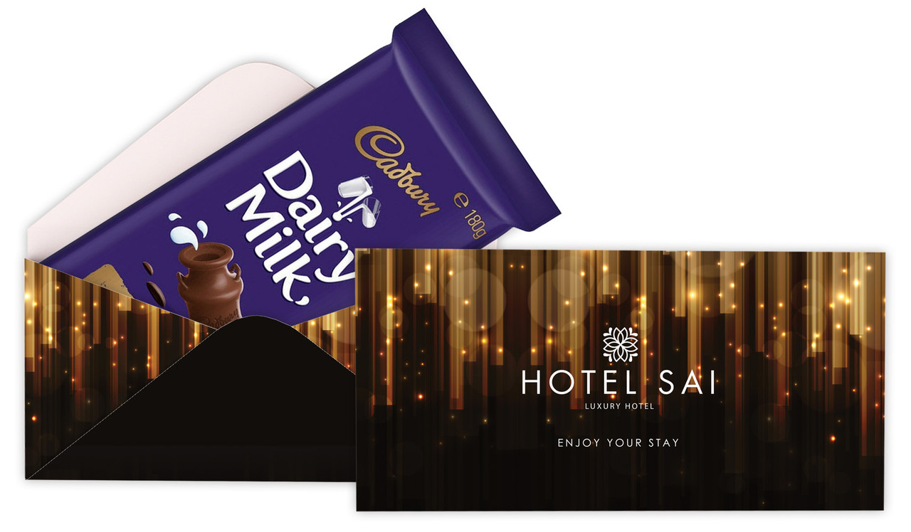 Hanging Glass Hospitality Branded Cadbury Bar Box (Box Only)