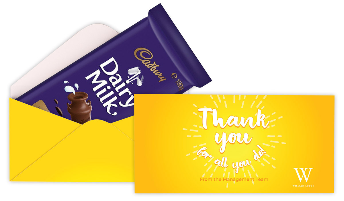 Sunny Thank You Cadbury Bar Box