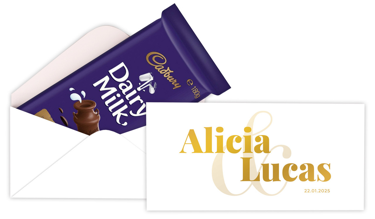 Bold Name Personalised Cadbury Bar Box (Box Only)