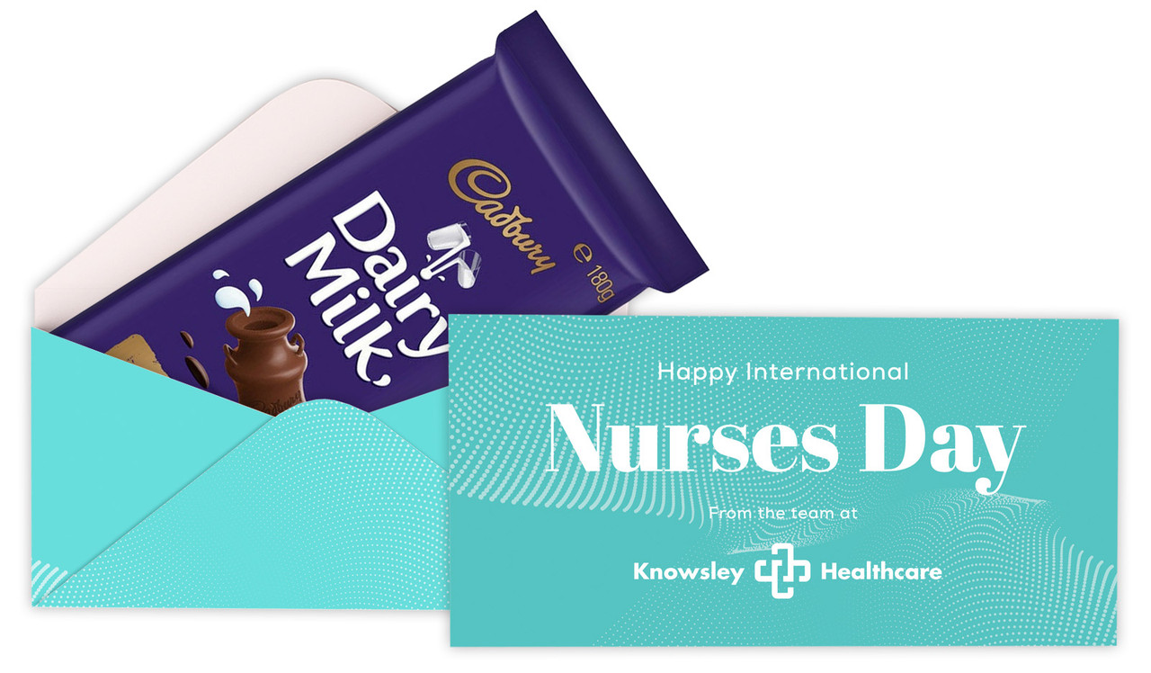 Aqua Blue International Personalised Cadbury Bar Box (Box Only)