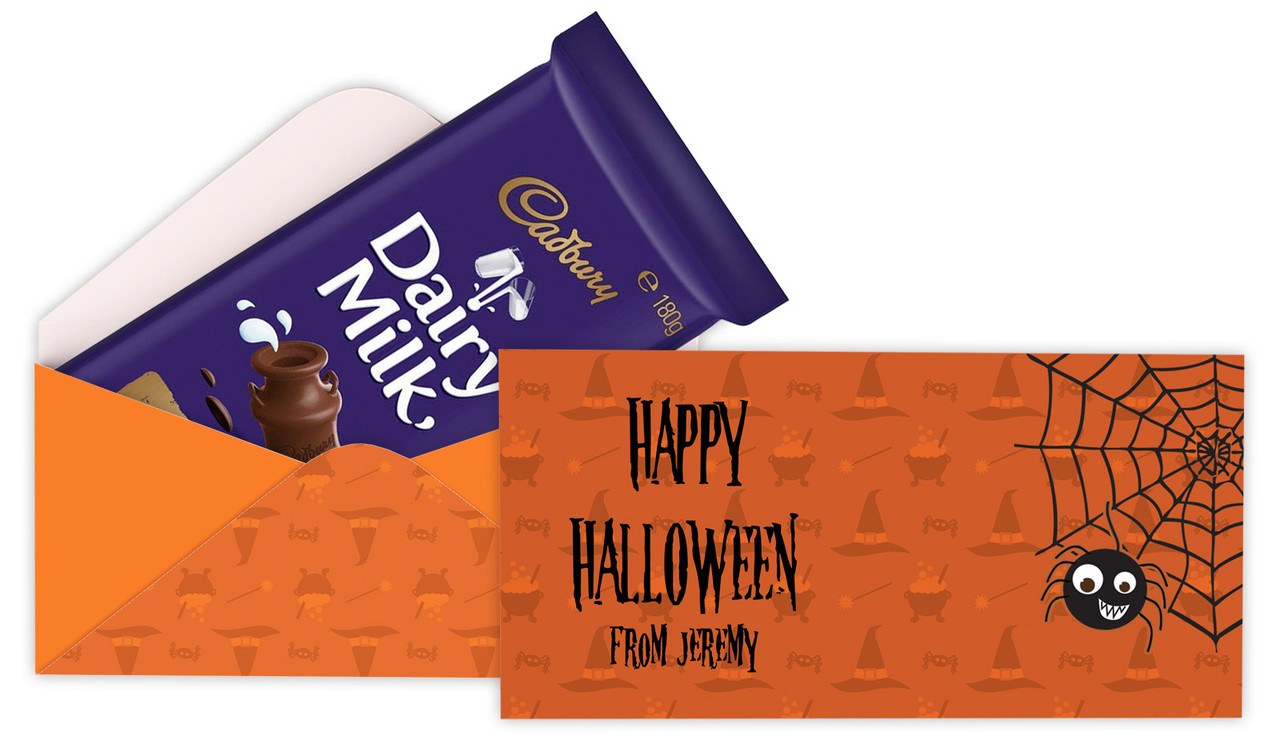 Spider Personalised Halloween Cadbury Bar Box (Box Only)