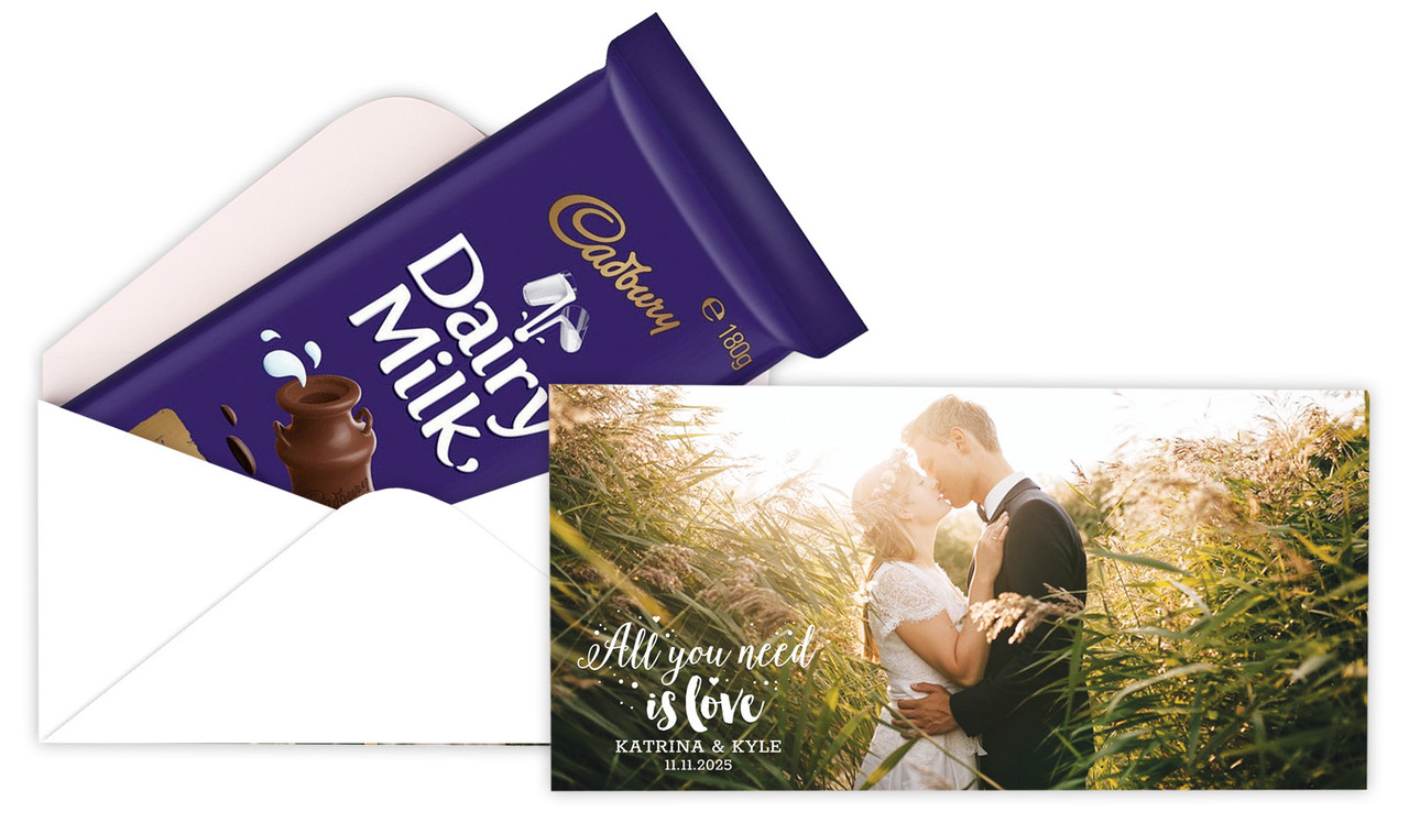 All You Need Is Love Personalised Cadbury Bar Box (Box Only)