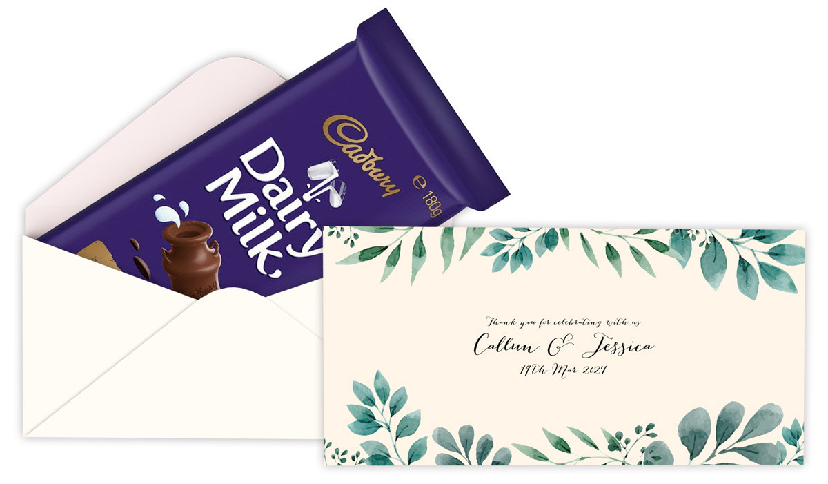 Branches On Cream Personalised Cadbury Bar Box (Box Only)
