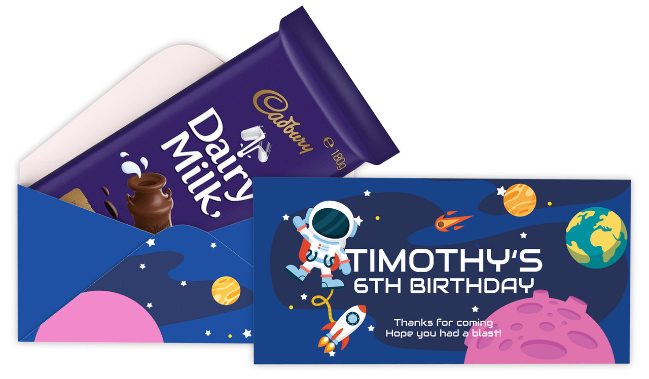 Astronaut Personalised Cadbury Bar Box (Box Only)