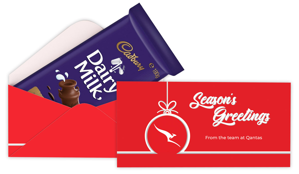 Bauble Outline Christmas Custom Cadbury Bar Box (Box Only)