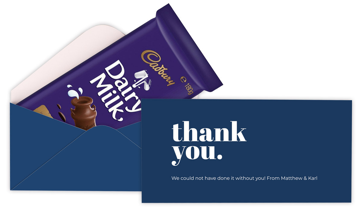 Bold Thank You Cadbury Bar Box (Box Only)