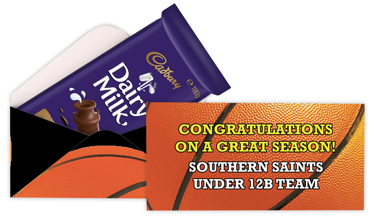 Basketball Personalised Cadbury Bar Box (Box Only)