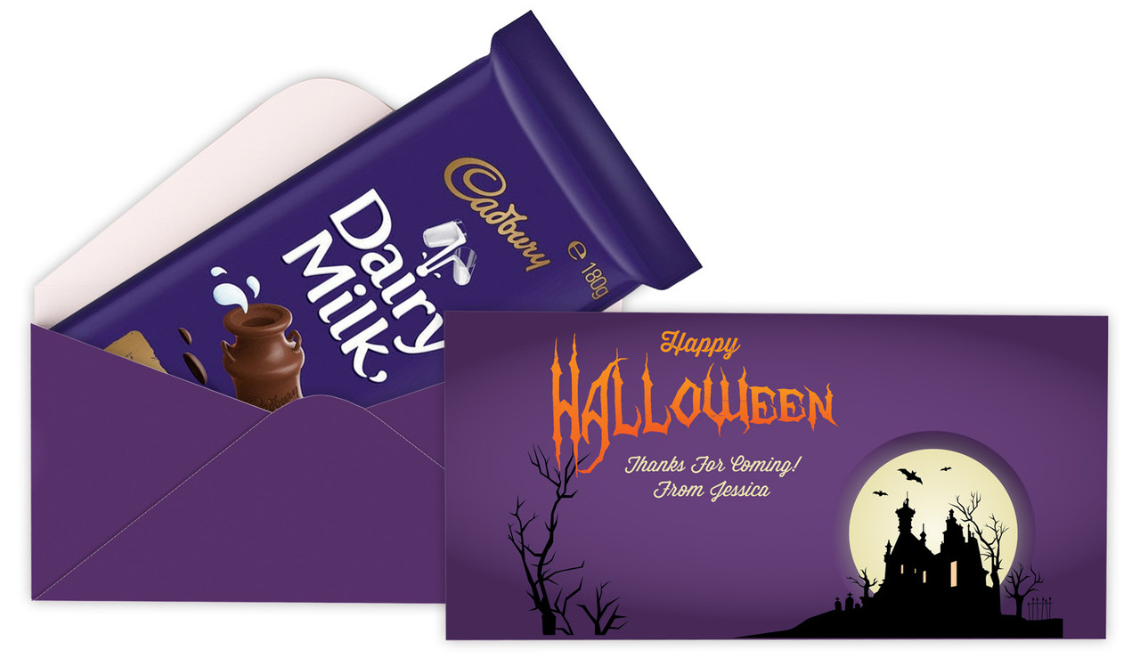 Creepy House Halloween Personalised Cadbury Bar Box (Box Only)